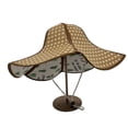 thumbnail image 1 of Practical Trendy Sun Protection Foldable Farming Fan Cap Beach Hat Straw Hat Hexagonal Hat KHAKI SMALL, 1 of 8