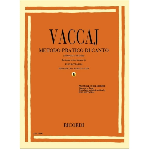 Practical Vocal Method (Vaccai) - High Voice: Soprano/Tenor - Book/CD, (Paperback)