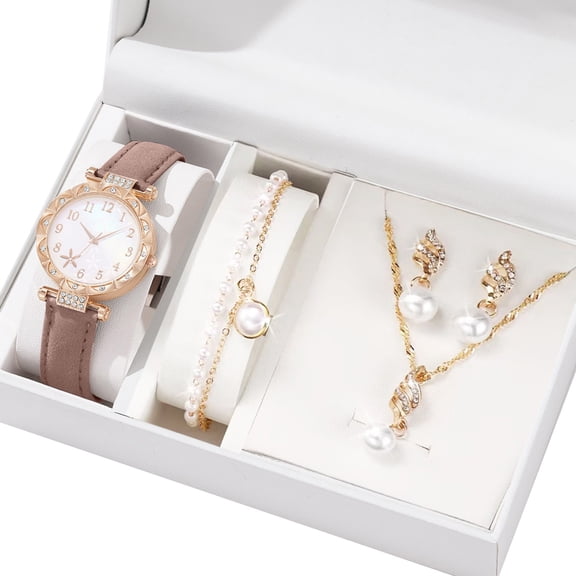 Practical Watch and Jewelry Set Elegant Alloy Accessories Watch and Jewelry Collection Perfect for Women Daily Outfit