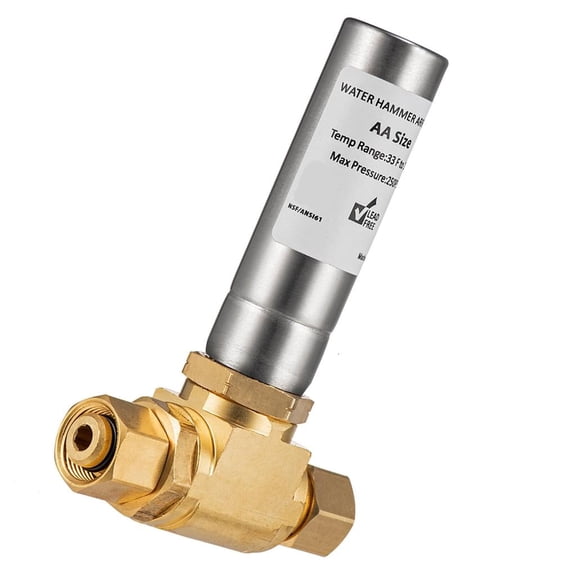 Practical Water Hammer Arrestors for Washing Machines and Garden Hoses Builts With Brass Chambers and Extra Washer Set