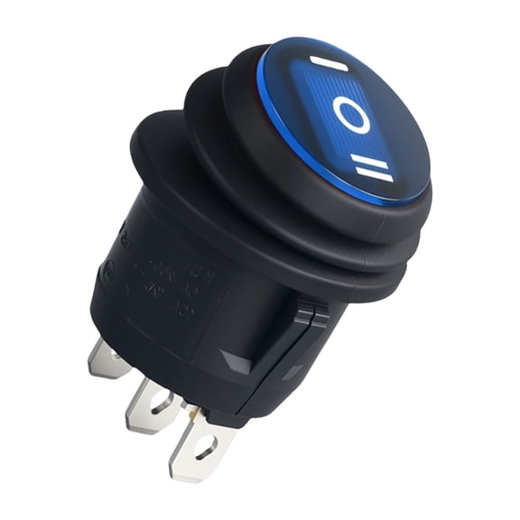 Practical Waterproof Oilproof Round Rockers Switches 3 Pin 3 Position Control Switches Not Light for Electricians & Hobbyists