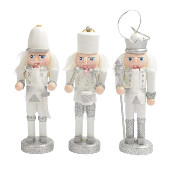 Traditional 12cm Nutcrackers Figures Sturdy Wood Christmas Decoration Accessory for Fireplaces and Home