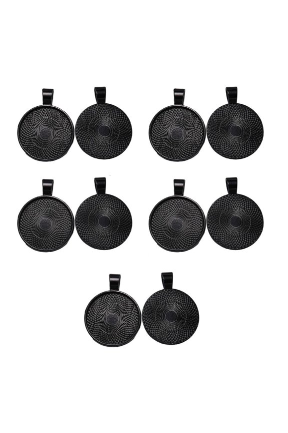 Practical Zinc Metal Jewelry Finding For Handmade Ornaments Round Bezel Pendant