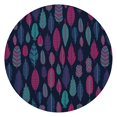 thumbnail image 1 of Practical and Pretty Round Table Cover, Boho Floral Design with Elastic Edge, Fits 52 54 56 Inch Tables in Kitchen or Patio, 1 of 7