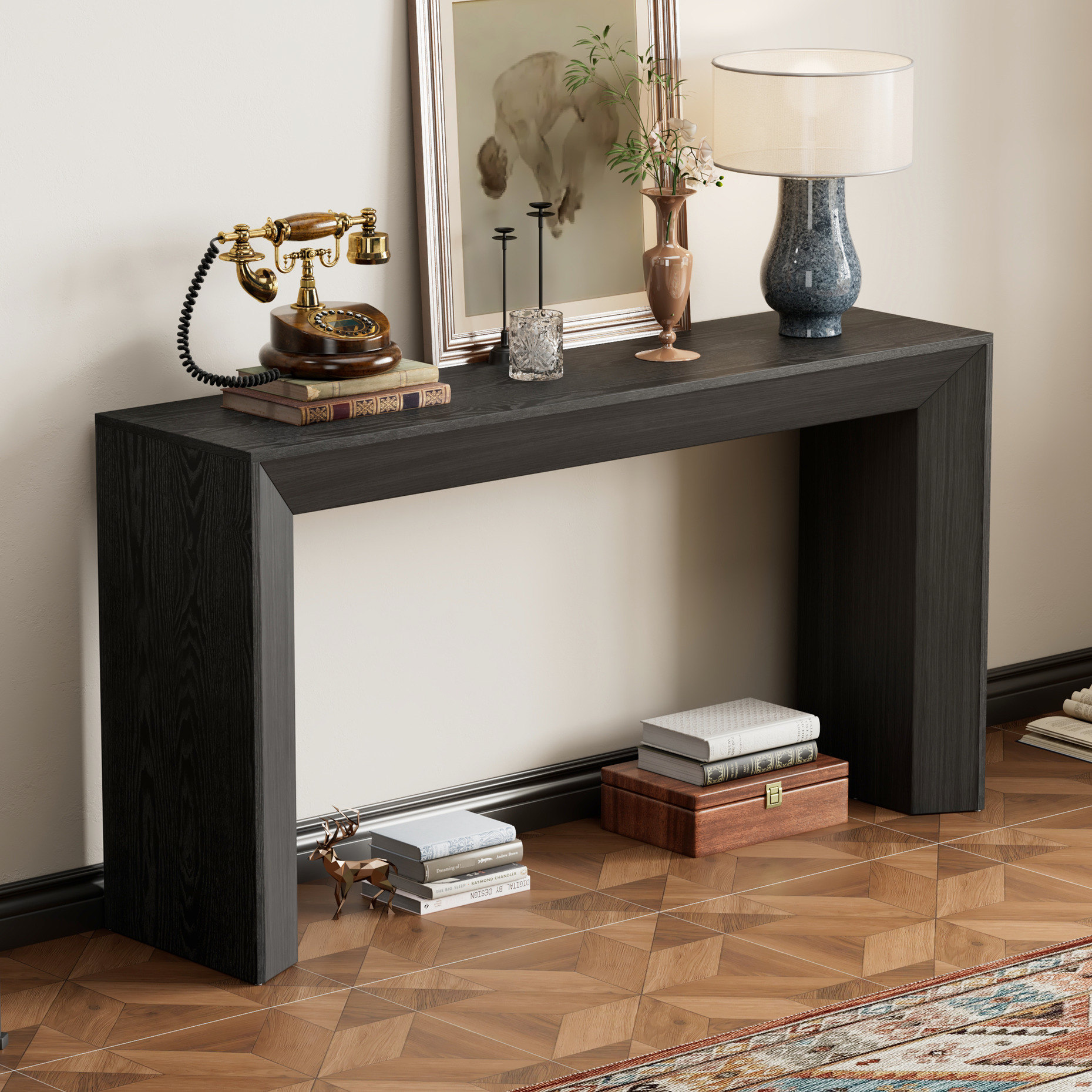 Practical Tabletop Practical table with wood veneer top and fireplace design for different ...