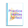 thumbnail image 1 of Practice Achieve Success Motto Book Sheet Protectors Portfolio Binder Folder, 1 of 3
