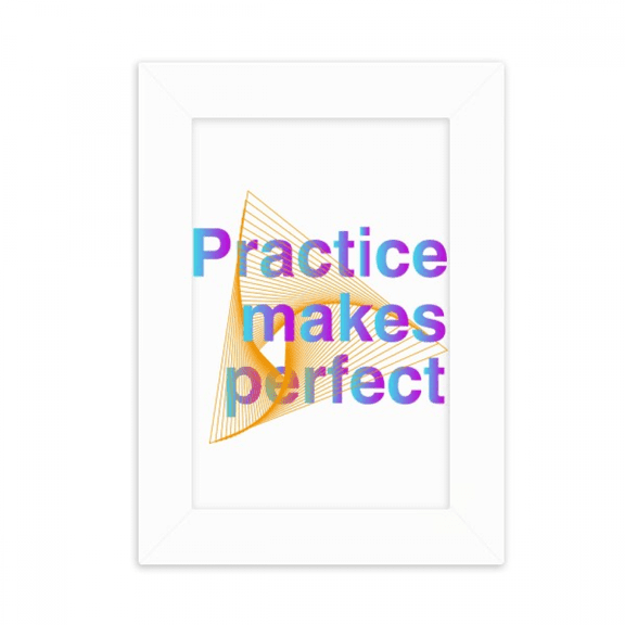 Practice Achieve Success Motto Desktop Photo Frame Picture Display Decoration Art Painting