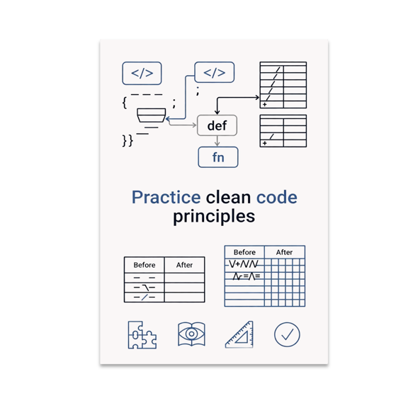 Practice Clean Code Principles - Coding Enthusiast - 13x19 Poster Print