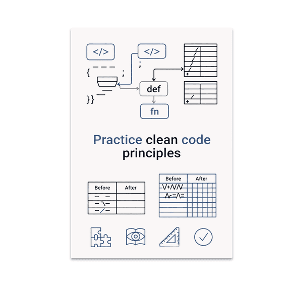 Practice Clean Code Principles - Coding Enthusiast - 13x19 Poster Print