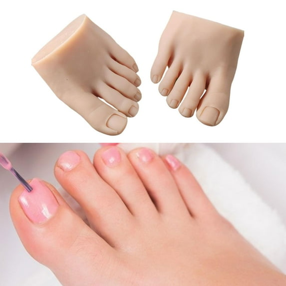 Practice Fake Foot Model Half Foot Accessory Manicure Tool Professional Foot Mannequin Flexible Soft Durable Nail Practice Foot Mannequin B