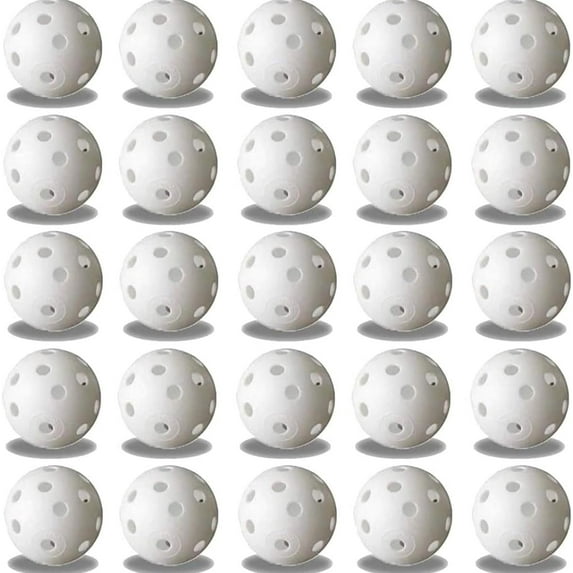 Practice Golf Balls, 25 Pack Plastic Airflow Hollow Golf Balls for Driving Range, Swing Training, Lightweight, Training Golf Balls Indoor/Outdoor Use