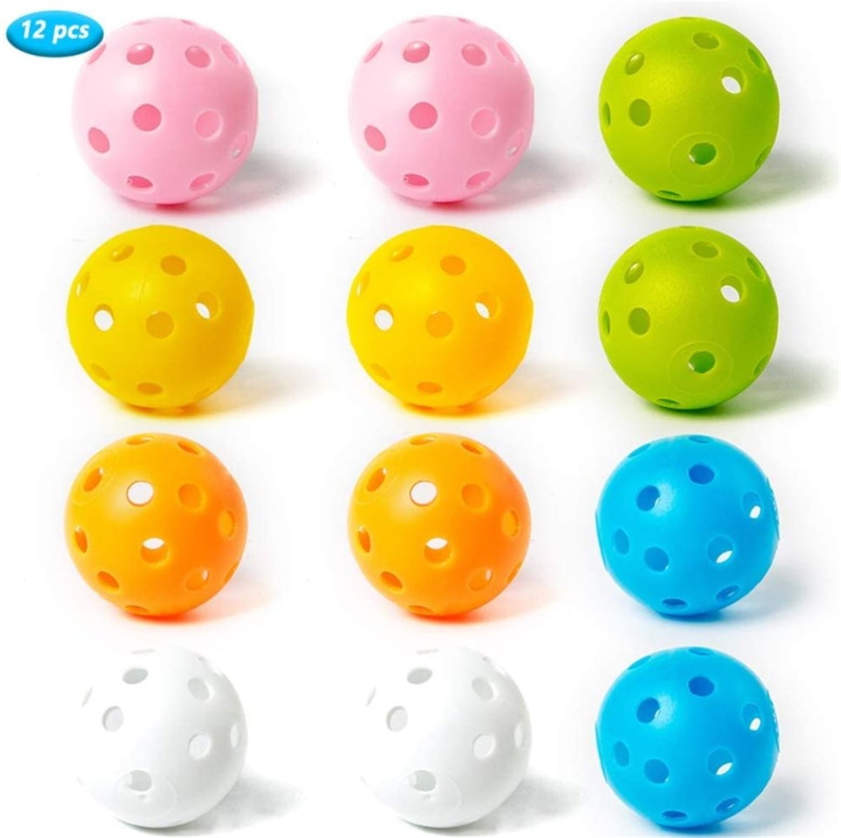 Practice Golf Balls for Backyard 12 Pcs,42MM Plastic Golf Balls,Anti ...