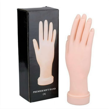 Practice Hand for Acrylic Nails, Flexible Bendable Nail Practice Hand for Beginners, Silicone Manicure Training kit for Nail Art