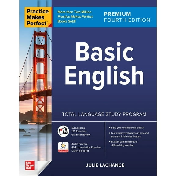 Practice Makes Perfect: Basic English, Premium Fourth Edition, (Paperback)