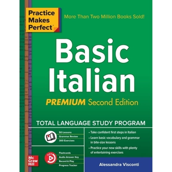 Pre-Owned Practice Makes Perfect: Basic Italian, Premium Second Edition (Paperback) 9781260120905