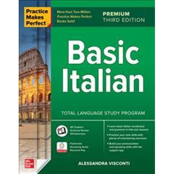 Pre-Owned Practice Makes Perfect: Basic Italian, Premium Third Edition, (Paperback)
