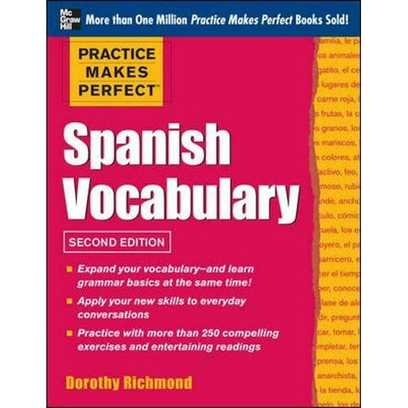Pre-Owned Practice Makes Perfect Spanish Vocabulary, 2nd Edition: With 240 Exercises + Free Flashcard App Paperback