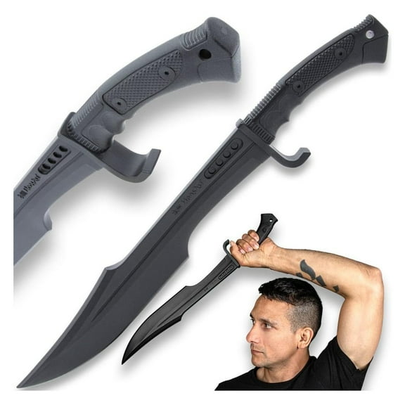 Practice Spartan Sword Craftsmanship | Balanced and Weighted | Textured Handle | Virtually Indestructible | 23 1/8 Overall Length