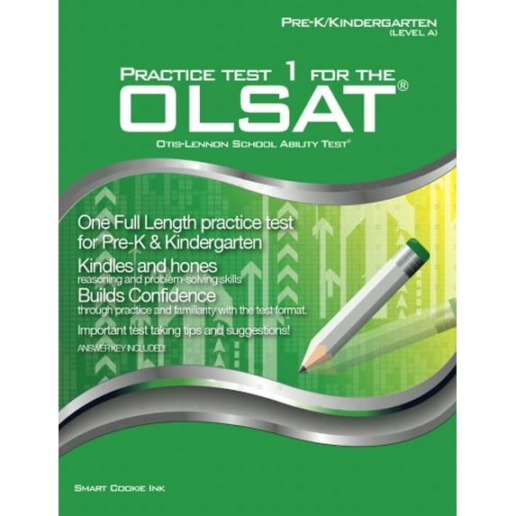 Pre-Owned Practice Test 1 for the OLSAT - PRE-K / KINDERGARTEN (Level A): OLSAT - Pre-K, Kindergarten (Practice Test for the OLSAT), 9781939777164, Paperback,