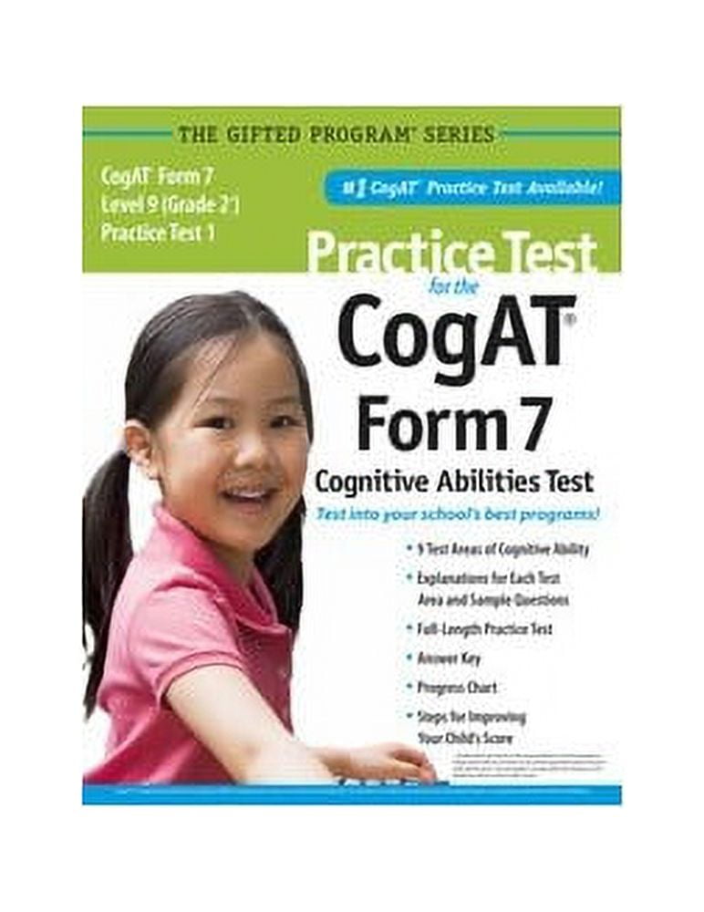 Pre owned practice test for the cogat form 7 level 9 grade 2