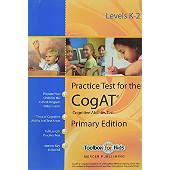 Pre-Owned Practice Test for the Cognitive Abilities Test CogAT Primary Edition (Levels K - 2) by Mercer Publishing (2008) Paperback (Paperback) 0981581013 9780981581019