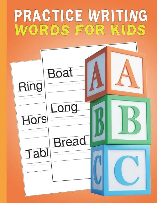 Lettering Practice Paper Practice Writing Words for Kids: Words Writing ...