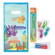 Practicon SmileGoods Dental Hygiene Kit, Makes 72 Dental Care Giveaways with Toothbrush, Toothpaste, Flossers and Bag FlosSeas