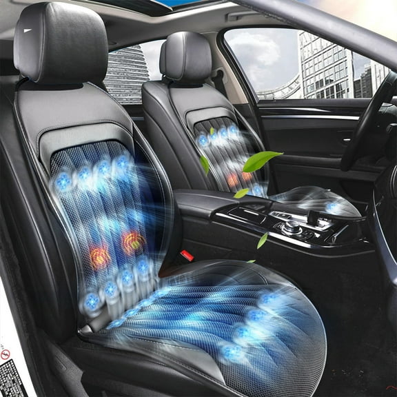 Practisol Black 16 Fans Cooling Car Seat Covers3 in 1 Heated Car Seat Covers,High Power Ventilate Car Seat Pad 12V Applicable to All Kinds of CarsCooling Seat Covers for Car, with Massage