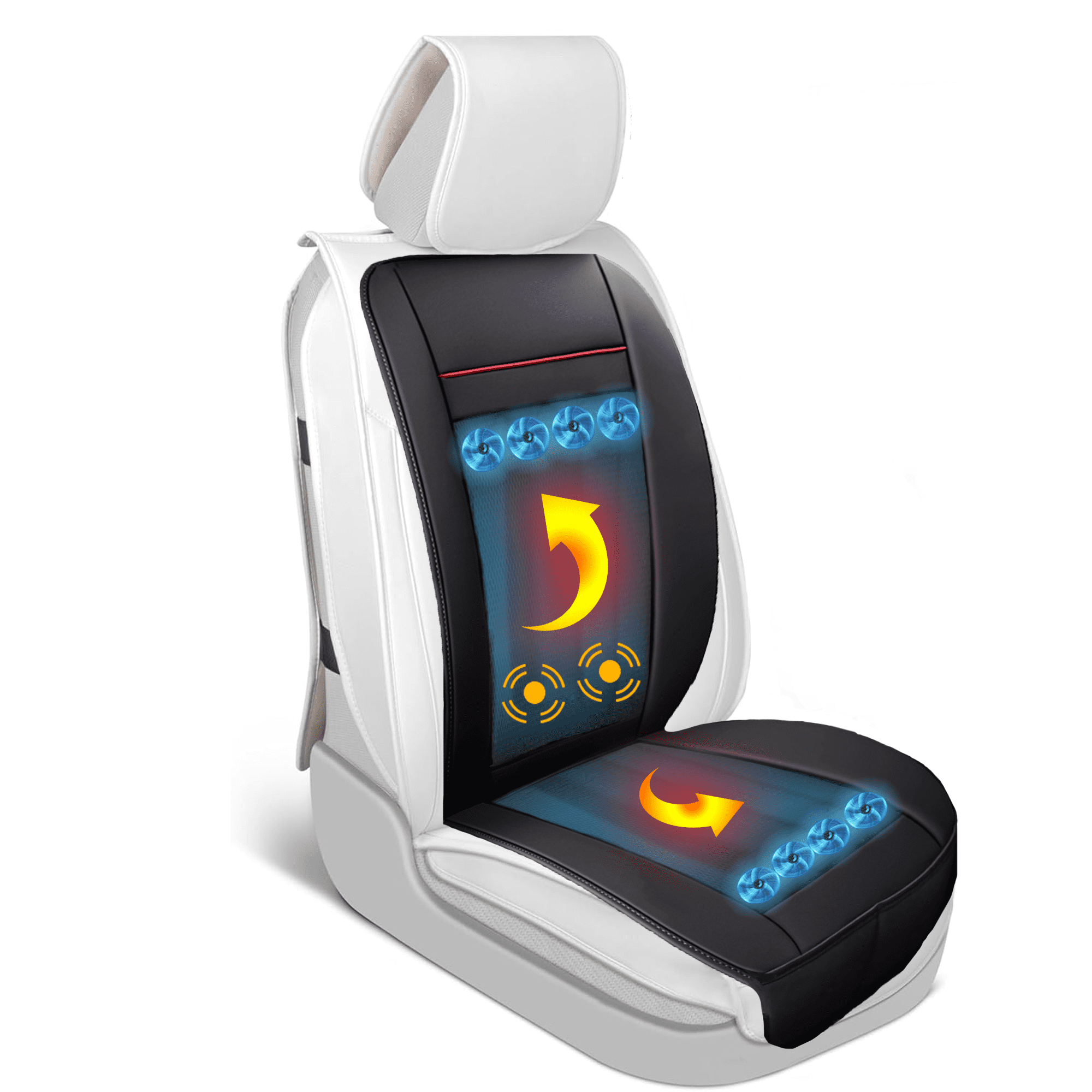 Snailax Cooling Car Seat Cushion With Back Massage, Jamaica