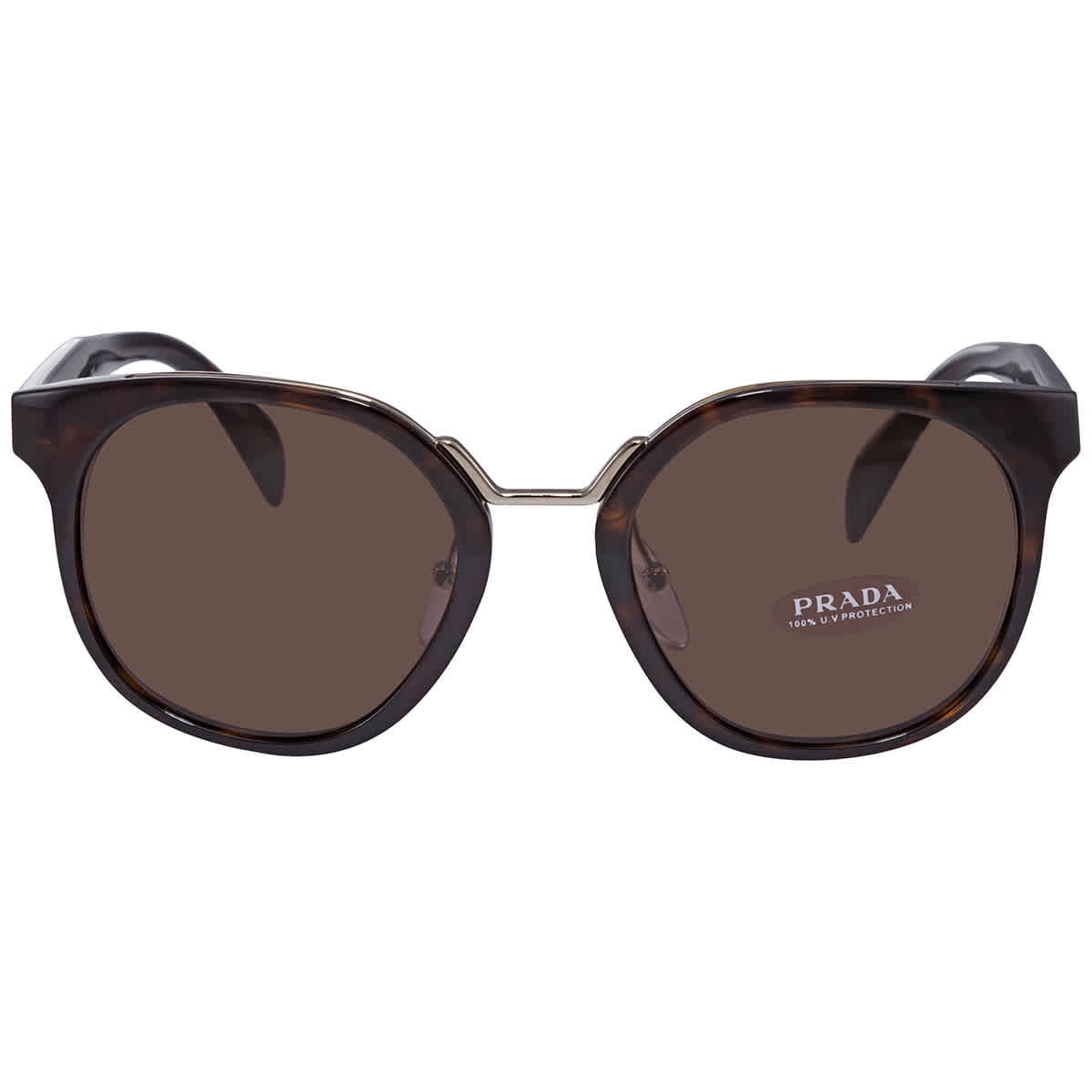 Prada 0PR 17TS 2AU8C1 Havana Round Optical Sunglasses for Womens