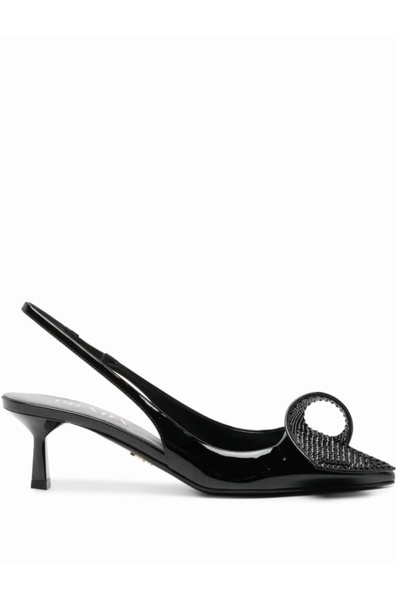 55Mm Embellished Slingback Pumps Black (Women's)