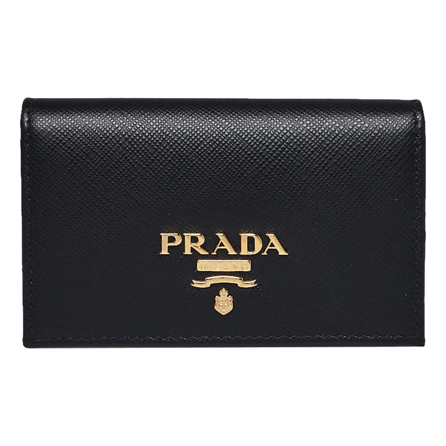 Prada Leather Card Holder - Black