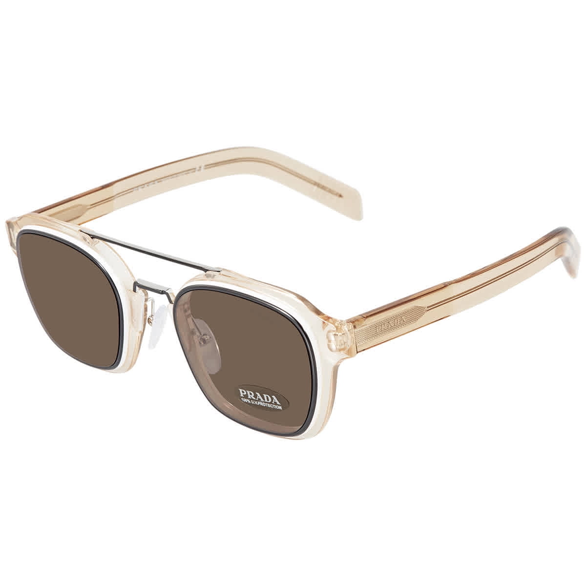 Prada Brown Square Men's Sunglasses PR 07WS 05L5G1 50 - Walmart.com