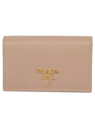 Authenticated Used PRADA Prada 1MH021 Saffiano compact wallet pink