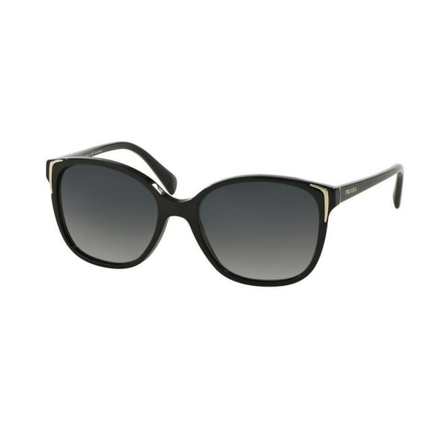 Prada Conceptual PR01OS Plastic Womens Square Polarized Sunglasses Black 55mm Adult