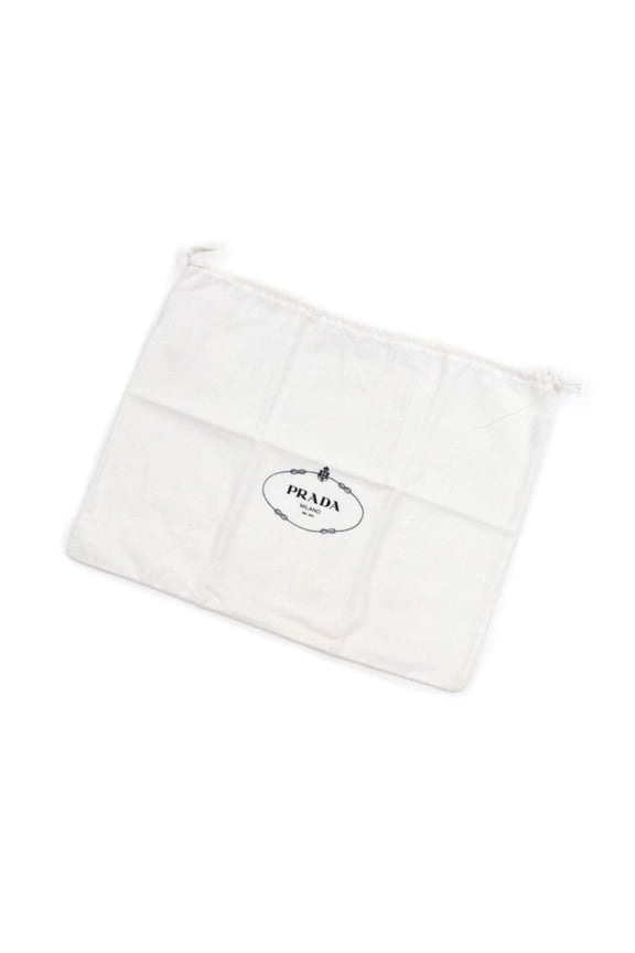 Dust Bag Cover Drawstring White Logo Velour Fabric Medium