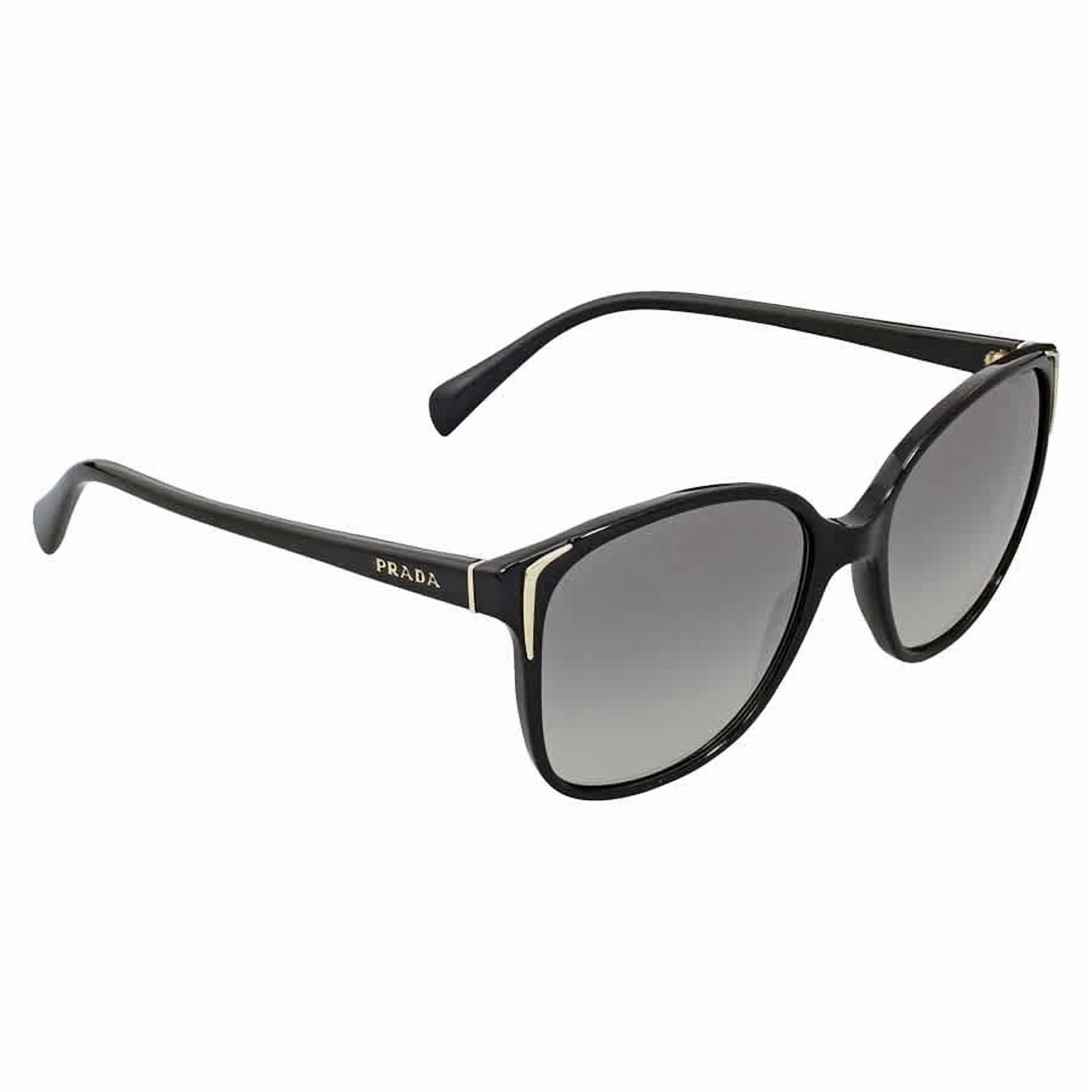 Prada Smoky Gray Gradient Oversized Women\'s Sunglasses Gradient Smoky Gray Lenses Sunglasses With Triangle Logo  main image 3
