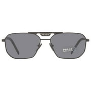 Prada Grey Rectangular Mens Sunglasses PR 58YS 1AB5S0 57