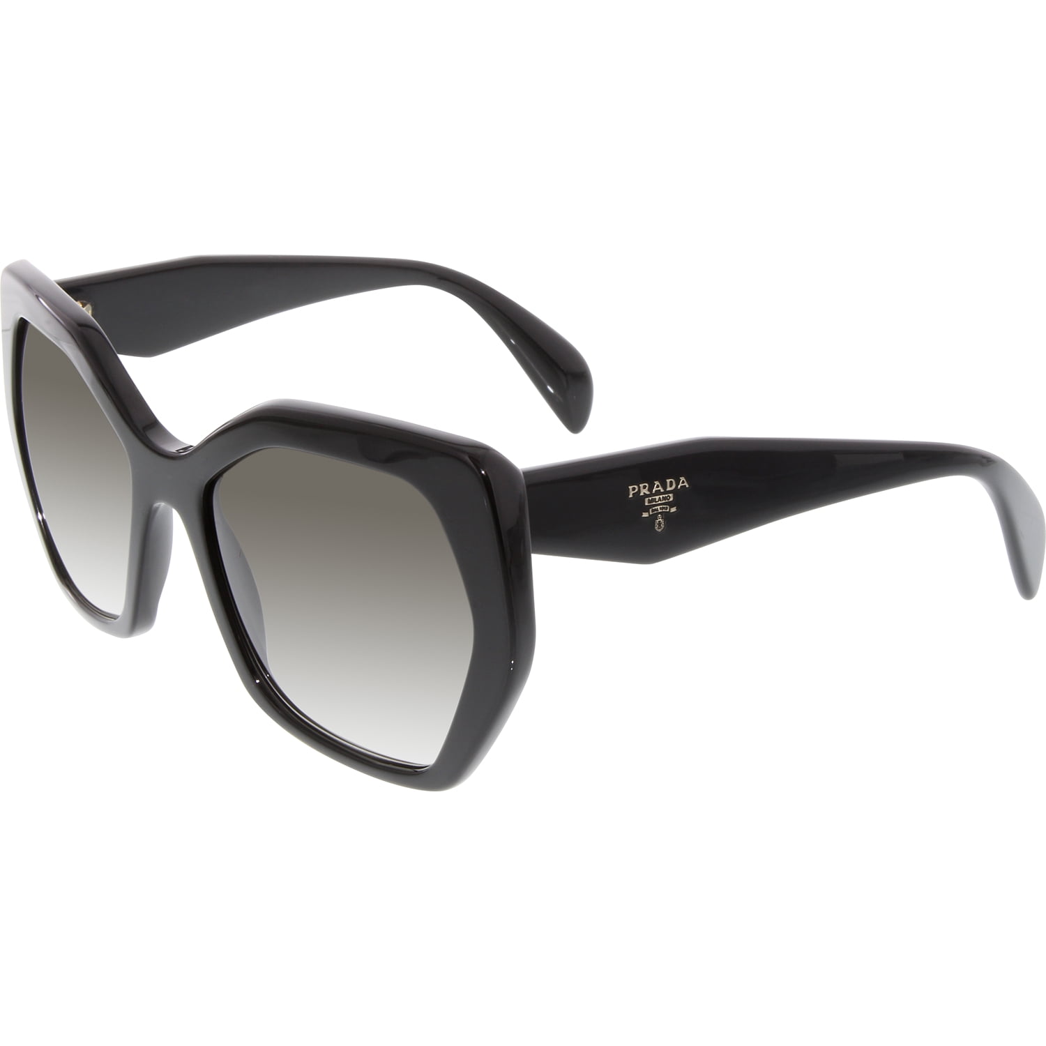 Prada Heritage PR 16RS Plastic Womens Butterfly Sunglasses Black 56mm ...