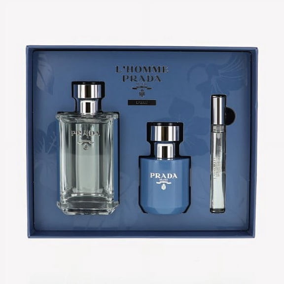 Prada L'Homme L'Eau Cologne Gift Set for Men, 3 Pieces