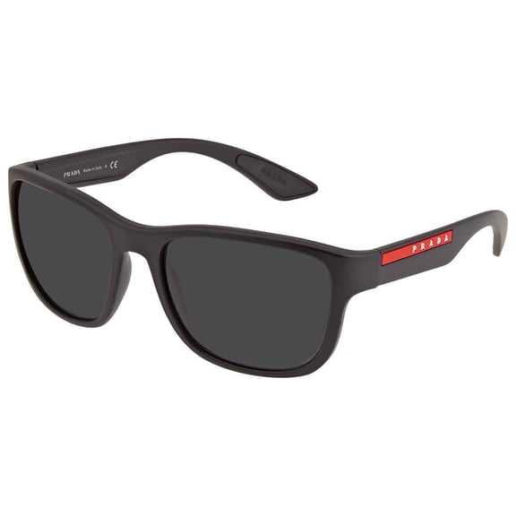 PRADA SPORT PS 01US DG05S0 Sunglasses Black Frame Grey Lenses 59mm