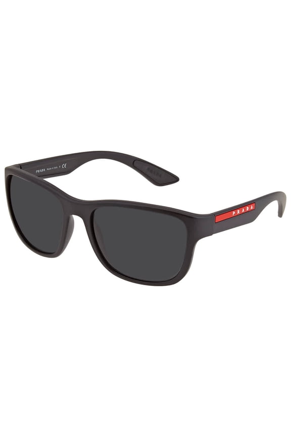 SPORT PS 01US DG05S0 Sunglasses Black Frame Grey Lenses 59mm