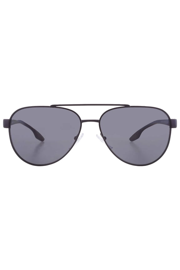 PS 54TS Full Rim Aviator Black Sunglasses