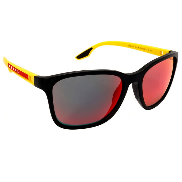Dark red lens store sunglasses mens