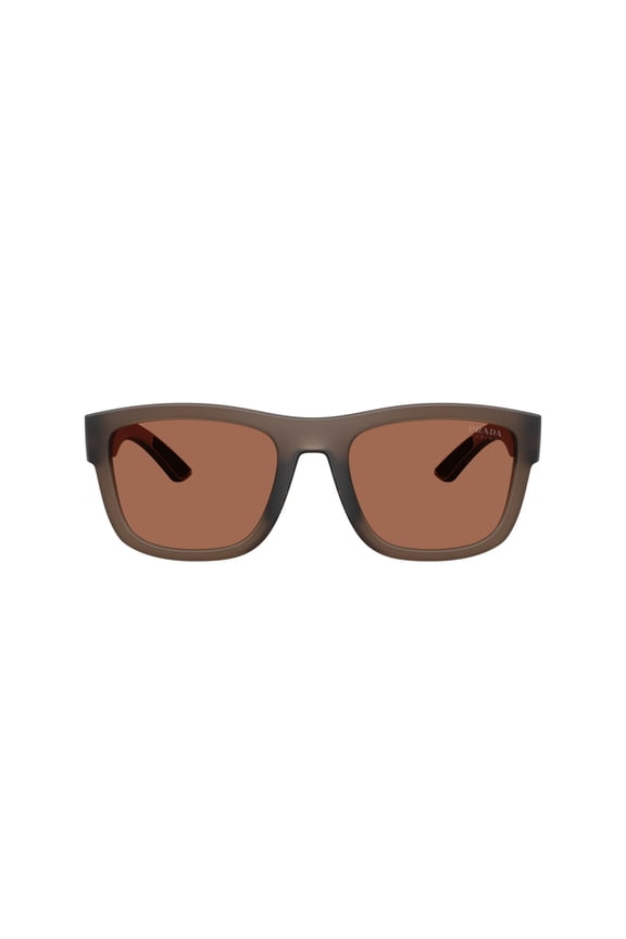 Linea Rossa Men's 0Ps 01Zs Translucent Brown Rectangular Sunglasses Brown