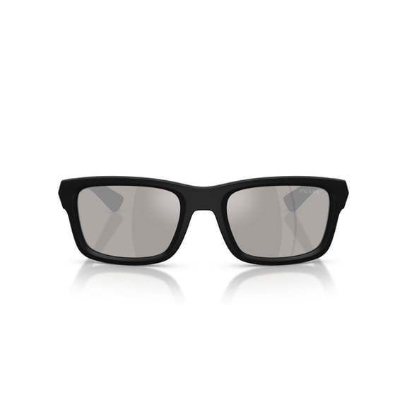 Prada Linea Rossa Men's 0Ps B10s Matte Black Rectangular Sunglasses Black
