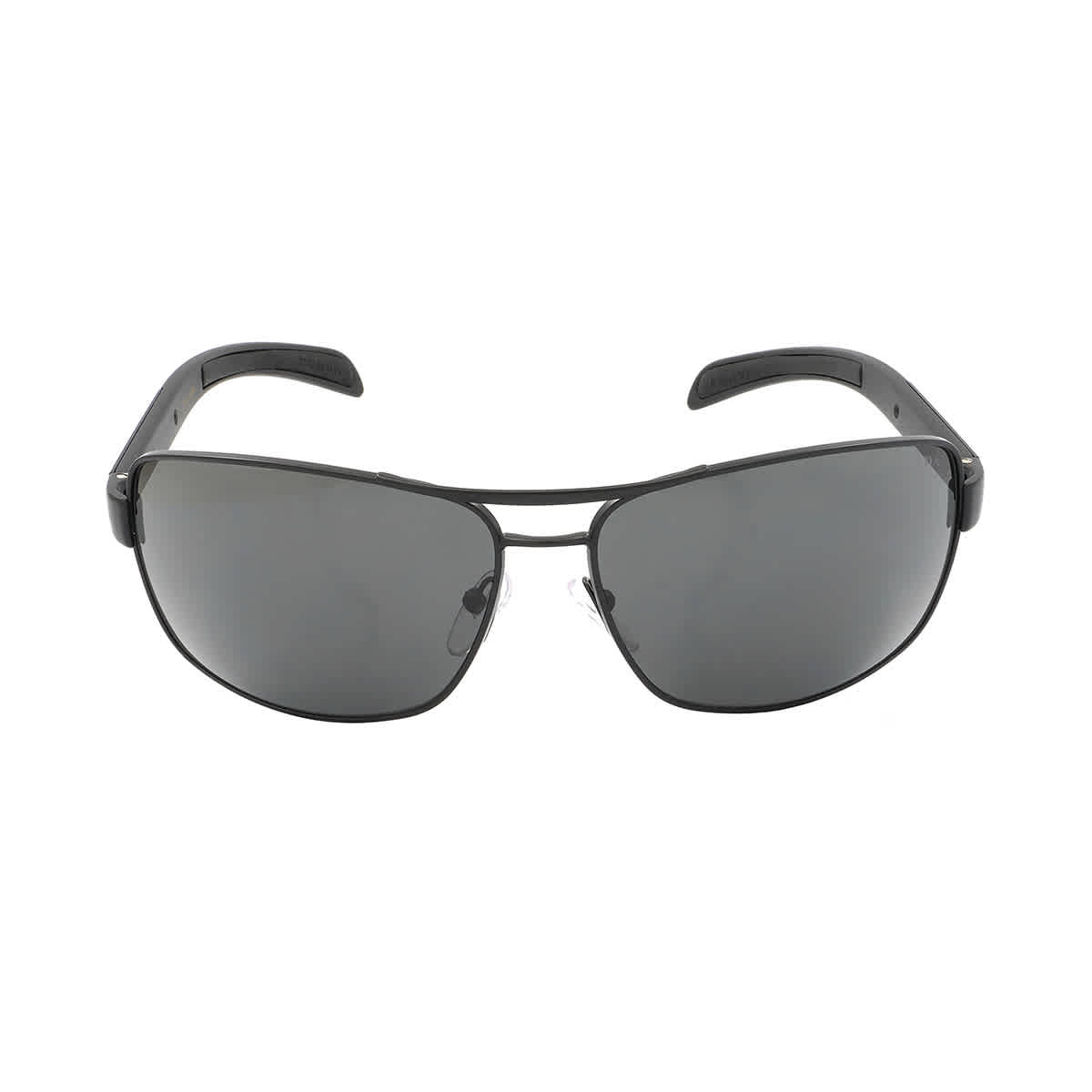 Prada Linea Rossa PS54IS Metal Unisex Aviator Sunglasses Black 65mm