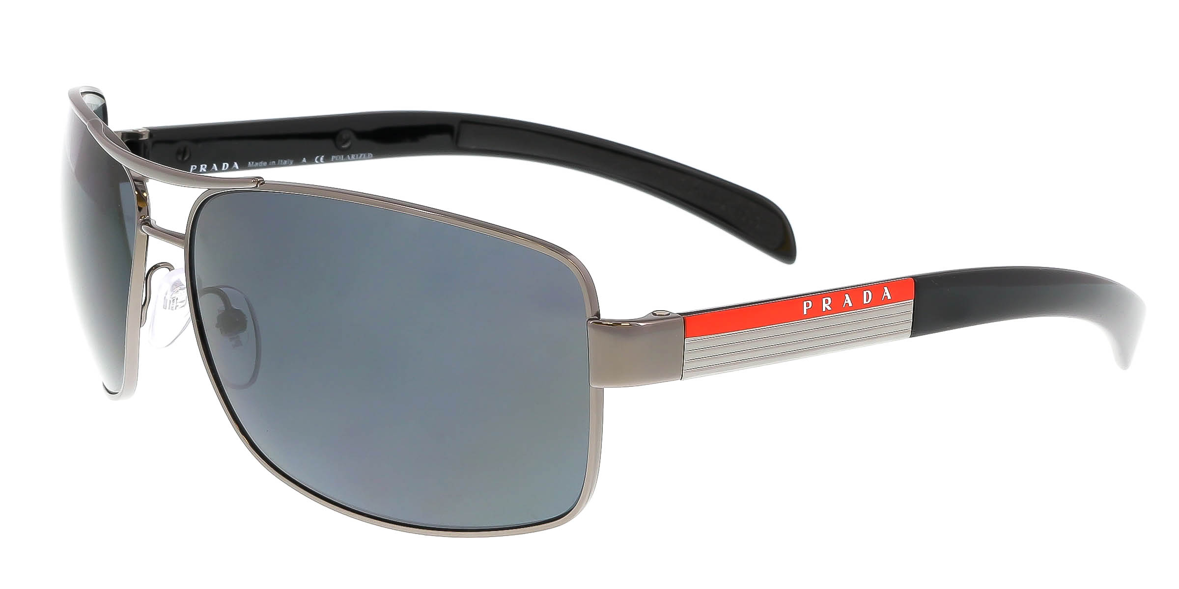Prada Linea Rossa Polycarbonate Grey Rectangular Men's Sunglasses PS 54IS 5AV5Z1 65 - image 1 of 5