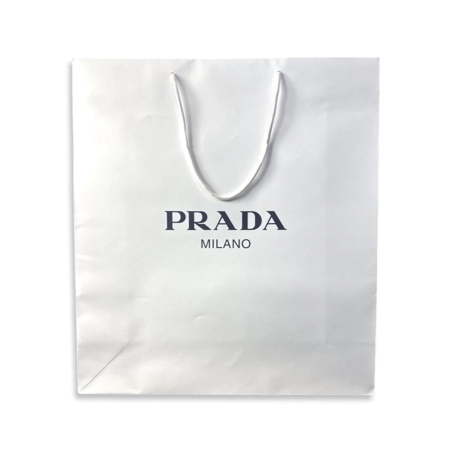 Prada Logo White Paper Designer Shopping Gift Bag Large Set