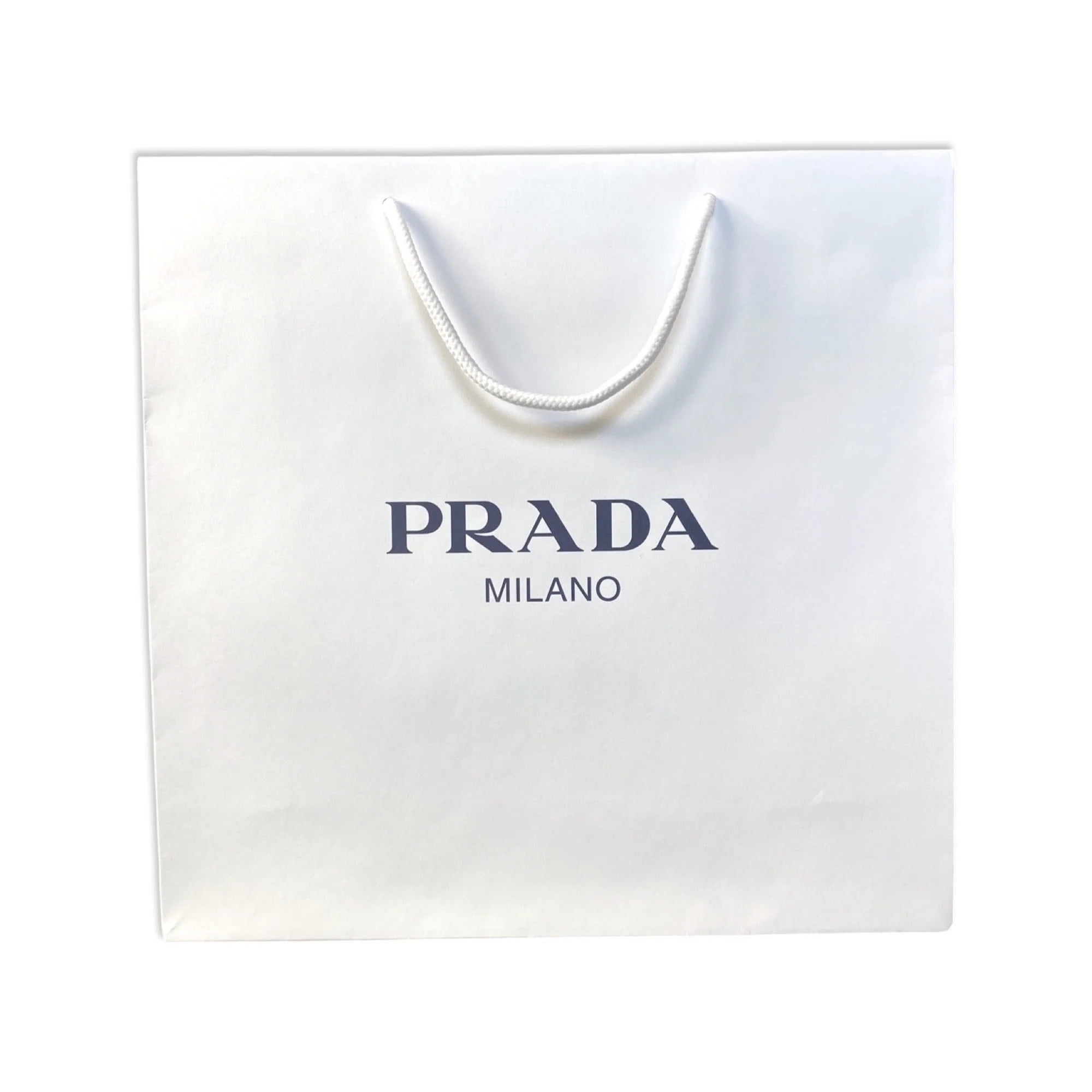 Prada Logo White Paper Designer Shopping Gift Bag Medium Set of 2 Walmart
